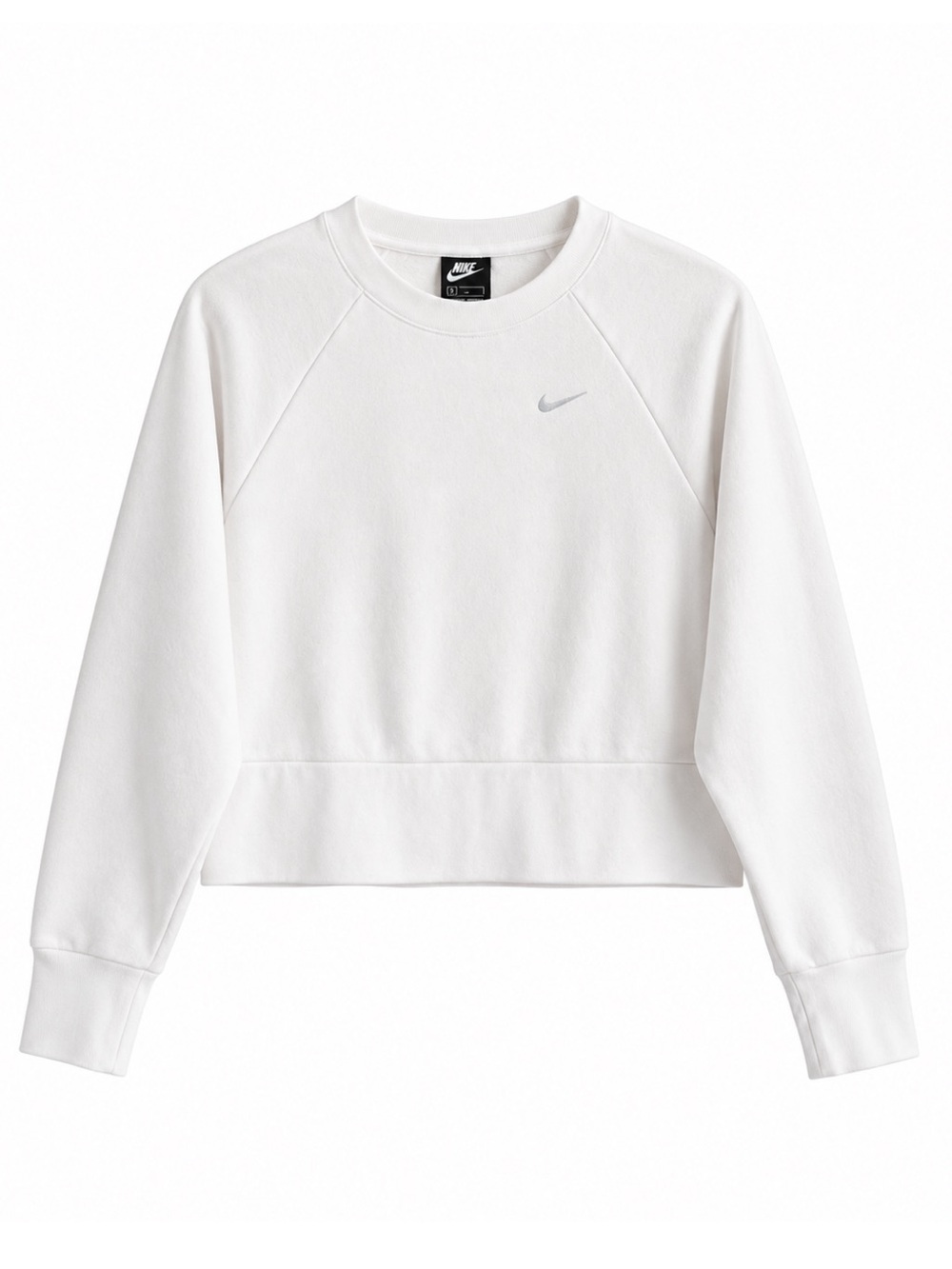Nike White Cropped Crew Sweatshirt w Cut-out Detail Back – Size XS EUC